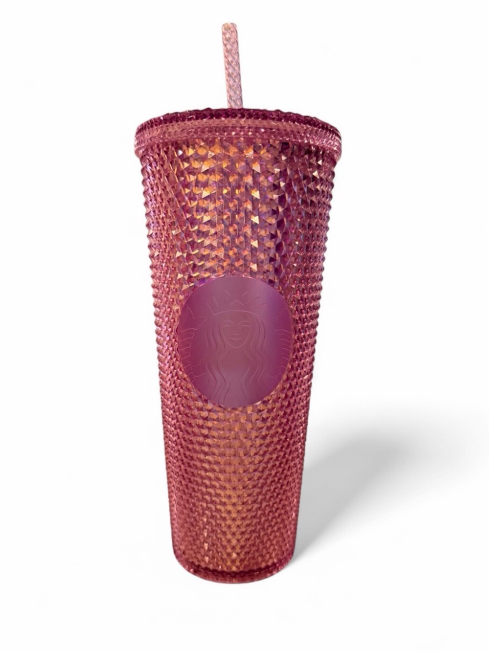 Starbucks Rose Pink Studded Tumbler with Matching Straw